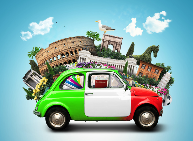 Italy, attractions Italy and retro italian car
